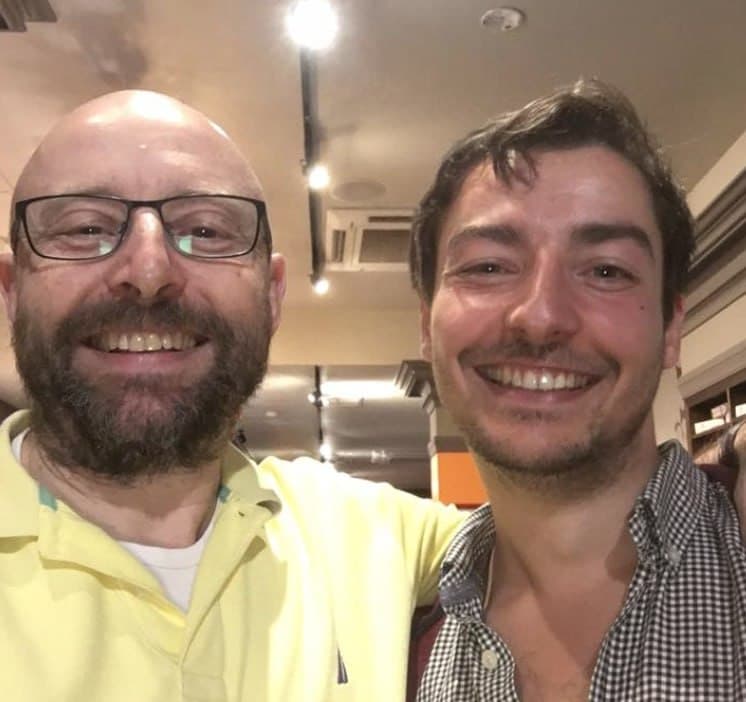 Brian Walker with his son Kayvan