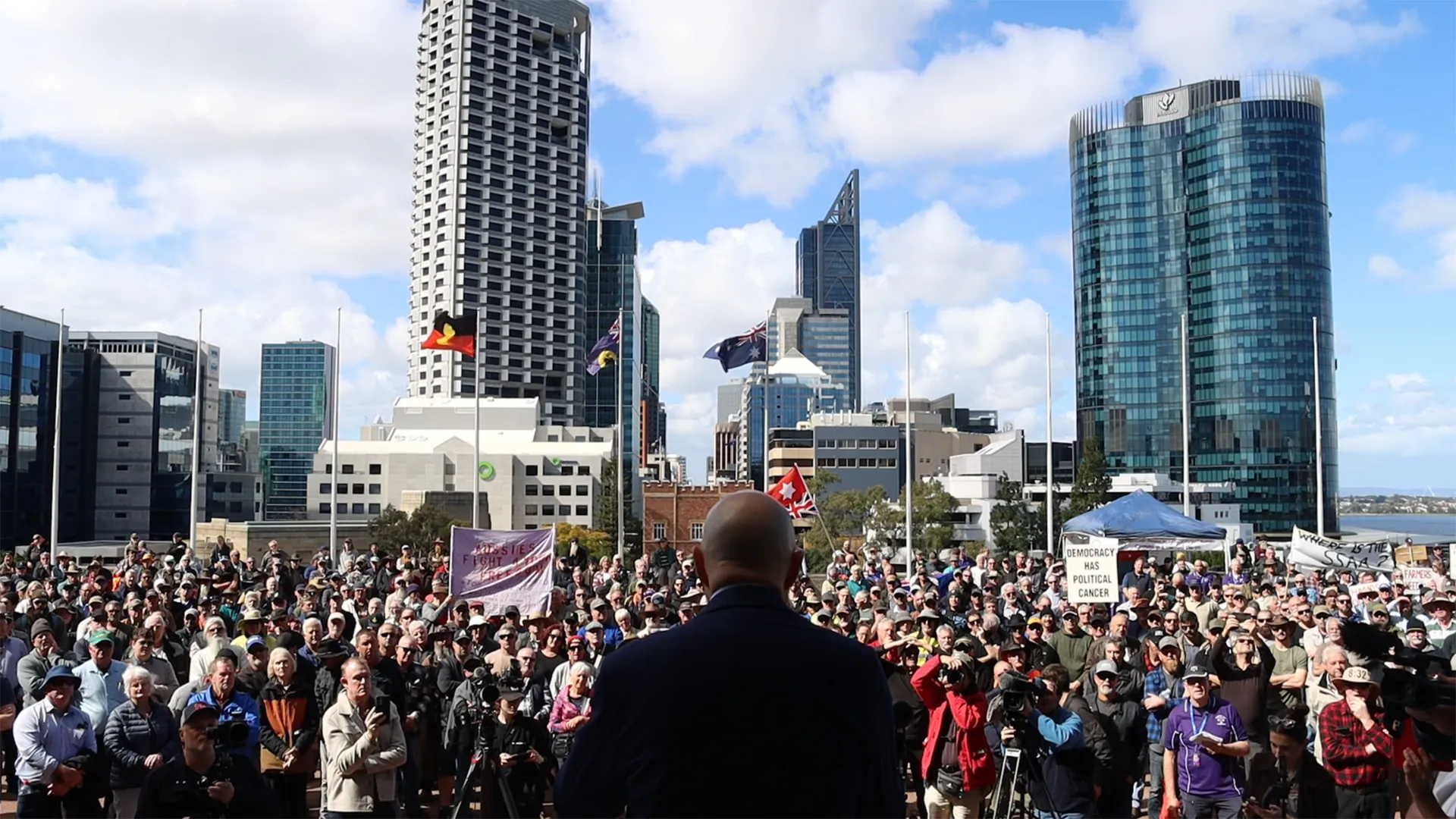 Community rally and public speaking